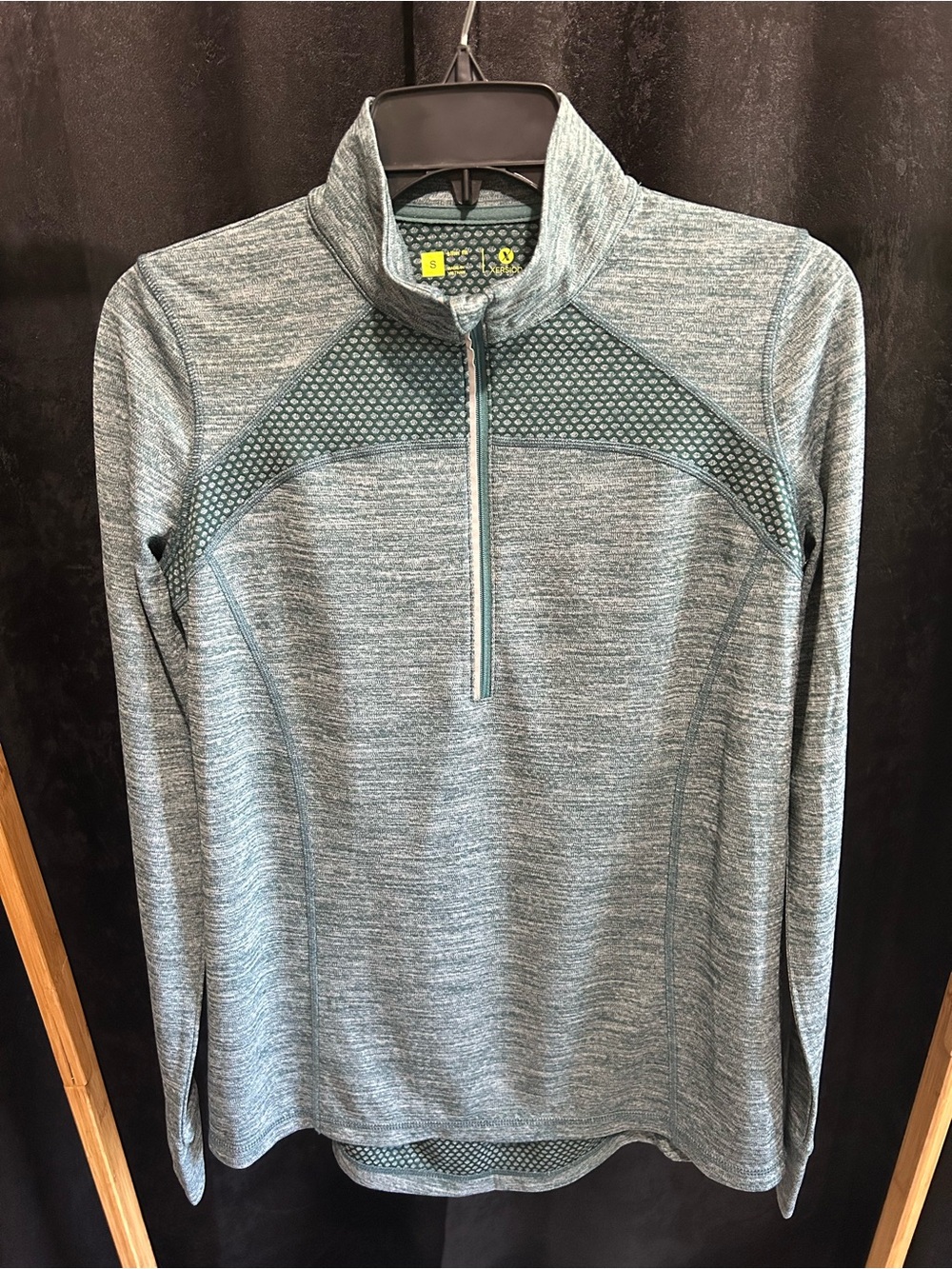 Women’s Heather Teal Quarter-Zip Performance Sweater